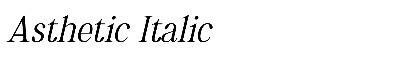 Asthetic Italic